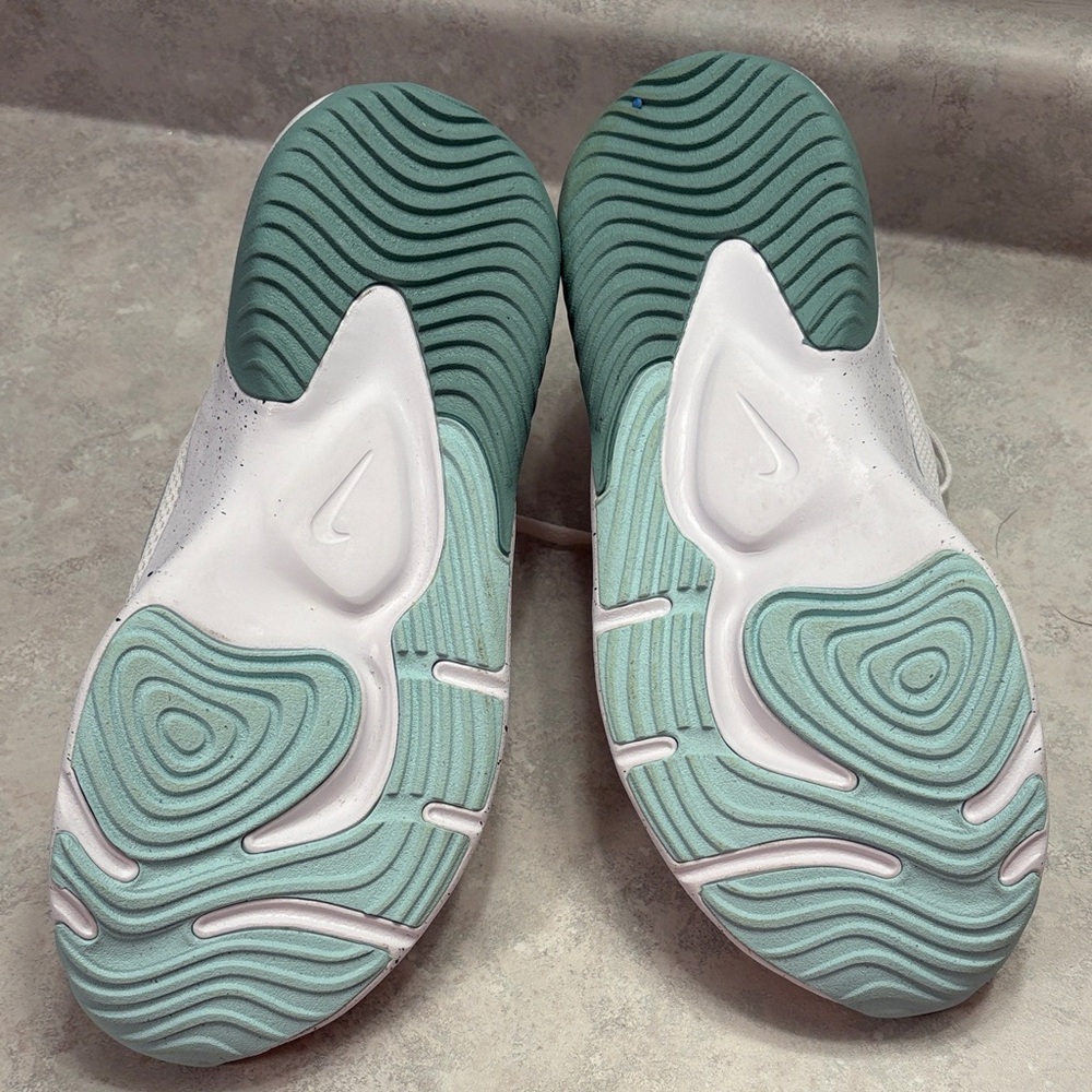 Nike Women's White and Light Blue Sneakers - Picture 6 of 6